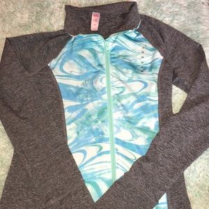 Athletic Jacket with aqua design